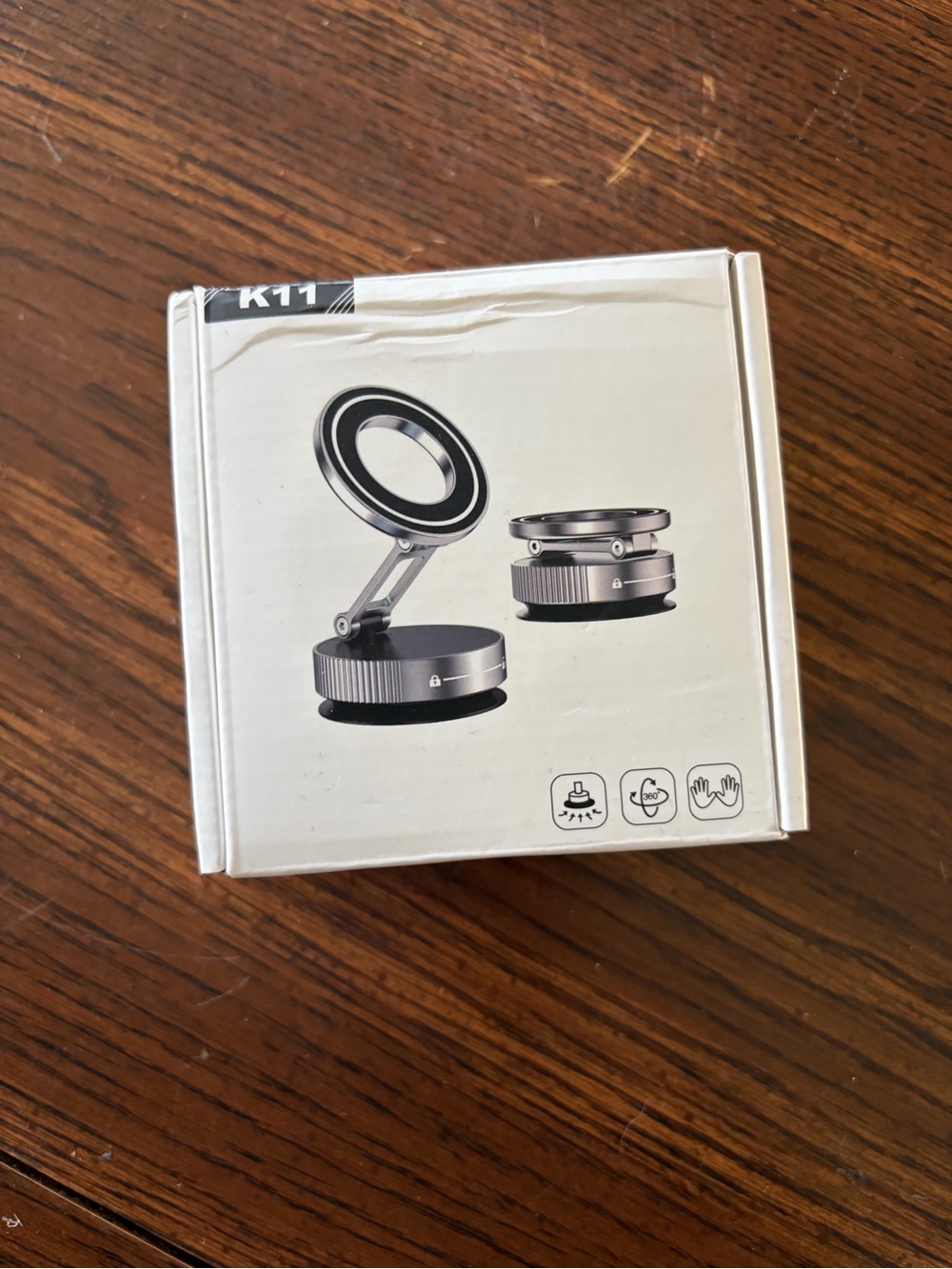 Compact magnet phone car Mount - Silver